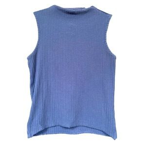 Zara‎ blue ribbed sleeveless top